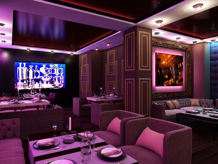 Интерьер караоке бара