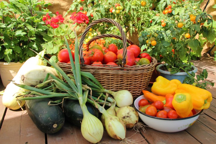 Овощи и фрукты с огорода