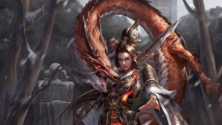 Девушка воин фэнтези