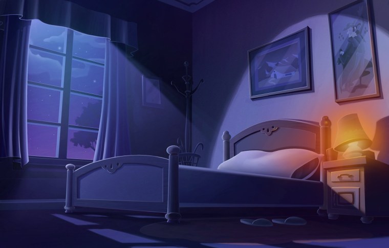 Аниме комната ночью