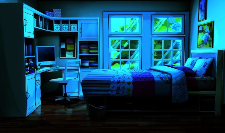 Фон для гача лайф комната спальня ночь