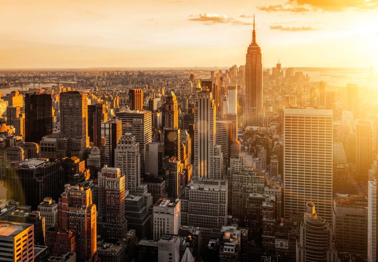 Нью-Йорк с высоты птичьего полета панорама