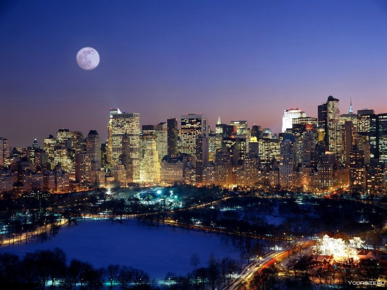 Нью-Йорк Манхеттен в черно белом