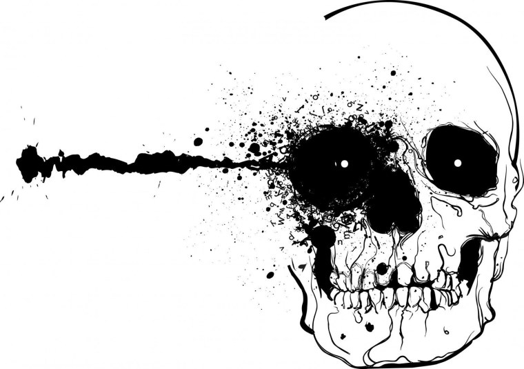 Череп на белом фоне