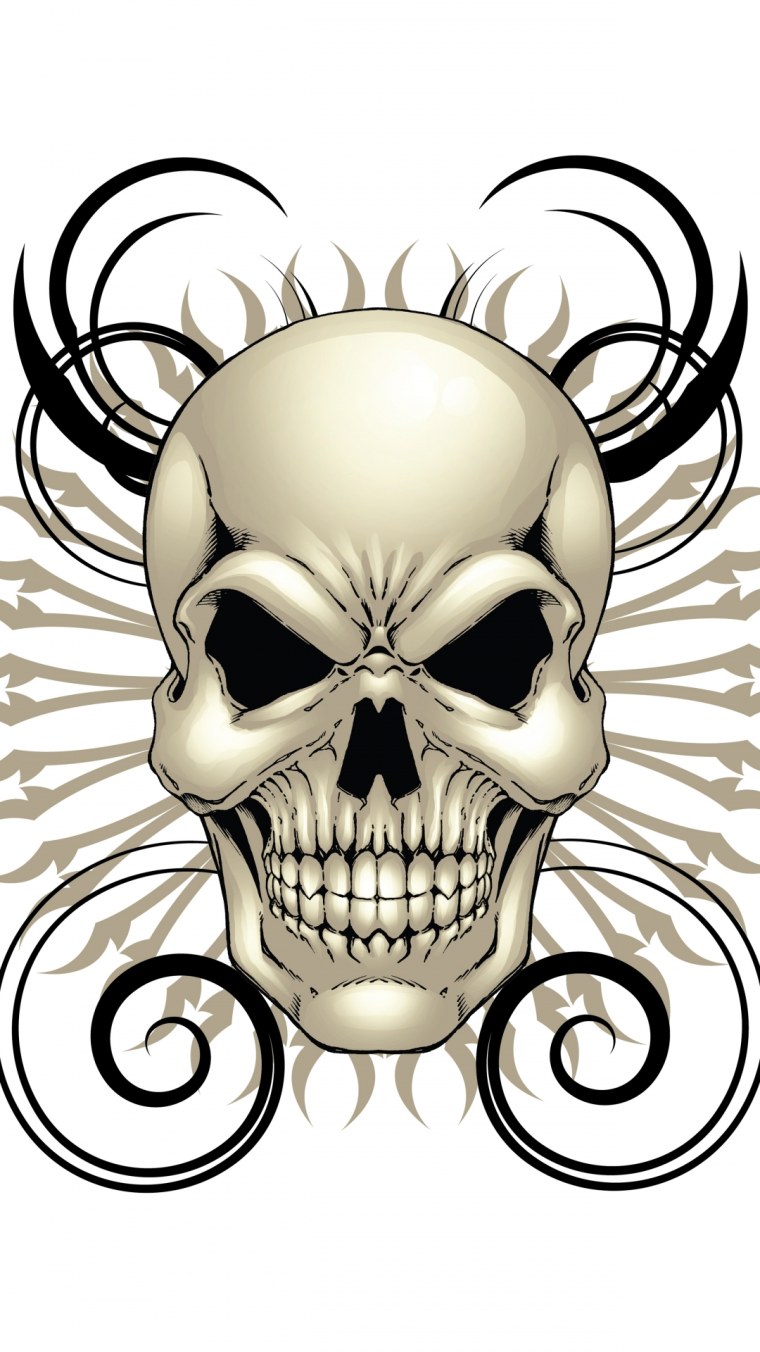 Череп силуэт