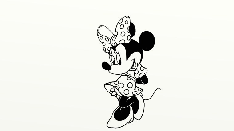 Микки Маус и Минни Маус черно белые