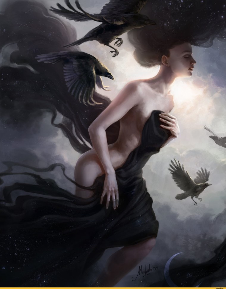 Красивая черная ведьма