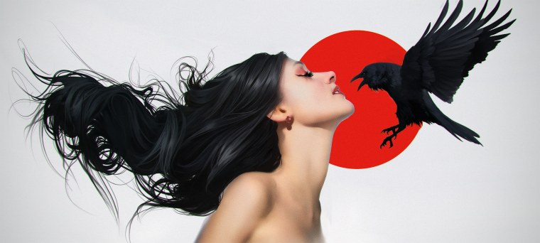 Девушка с птичкой