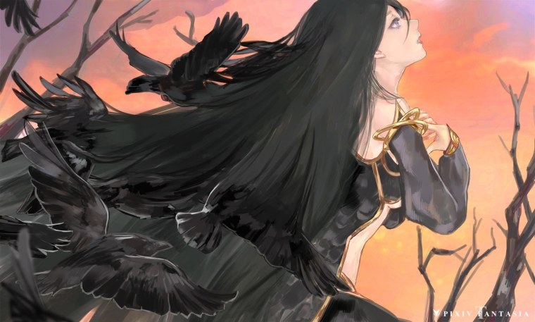 Женщина с вороной