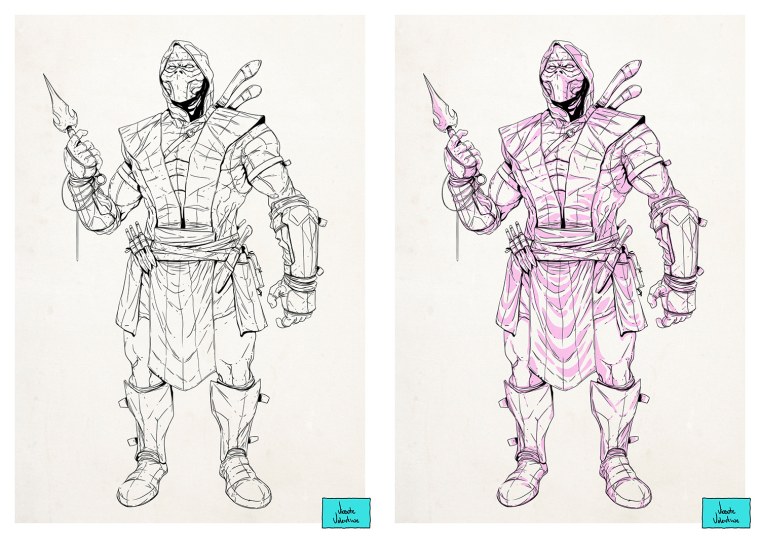 Раскраска мортал комбат Сабзиро