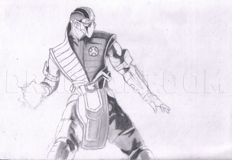 Раскраска Сабзиро из мортал комбат 11