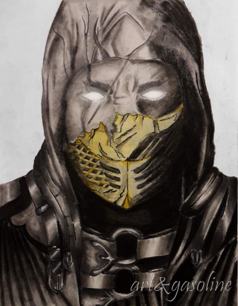 Mortal Kombat Скорпион без маски