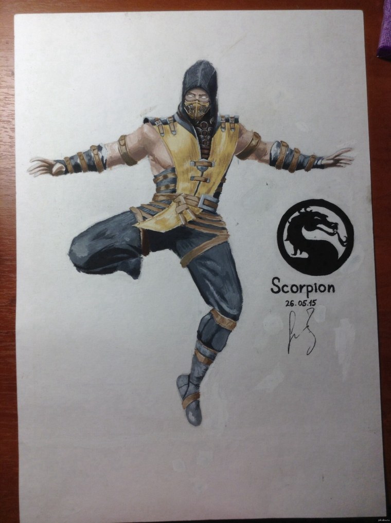 Mortal Kombat Скорпион концепт арт