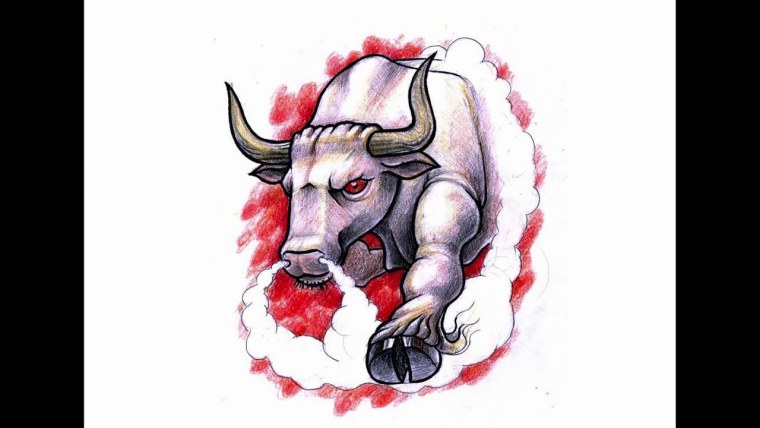 Красивый черный бык