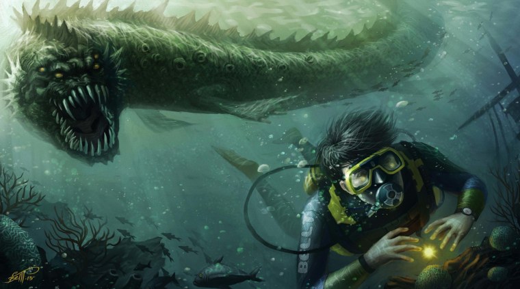 Подводный монстр блуп