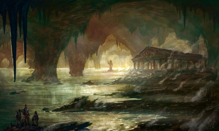 Подземное озеро арт