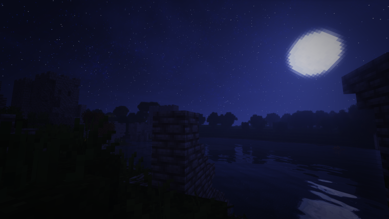 Ночной майнкрафт с шейдерами