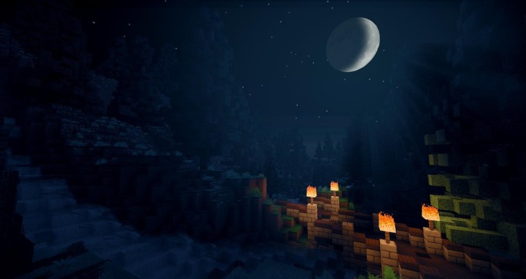 Minecraft шейдеры ночь