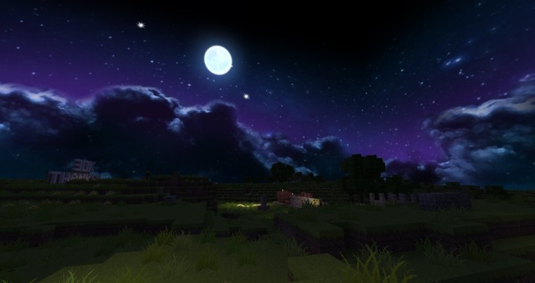 Ночное небо в МАЙНКРАФТЕ