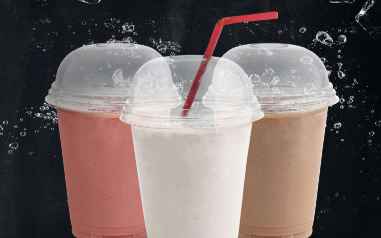 Клубнично банановый смузи