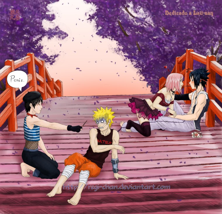 Сакура Саске Наруто и Тоби