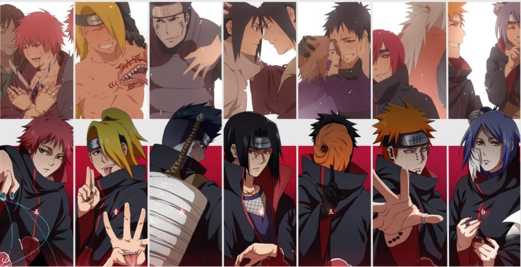 Наруто Хокаге и Саске из Акацуки