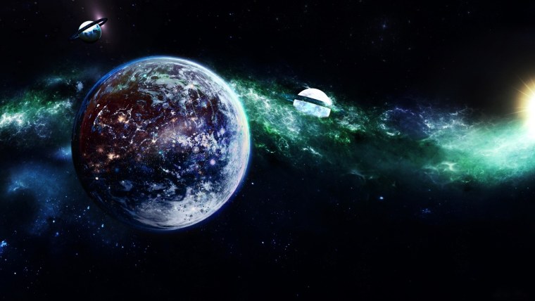 Космонавт в космосе