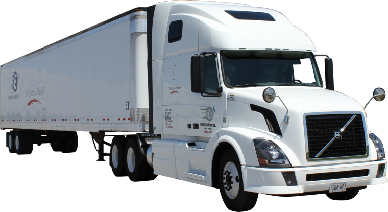 Белый тягач Вольво трак