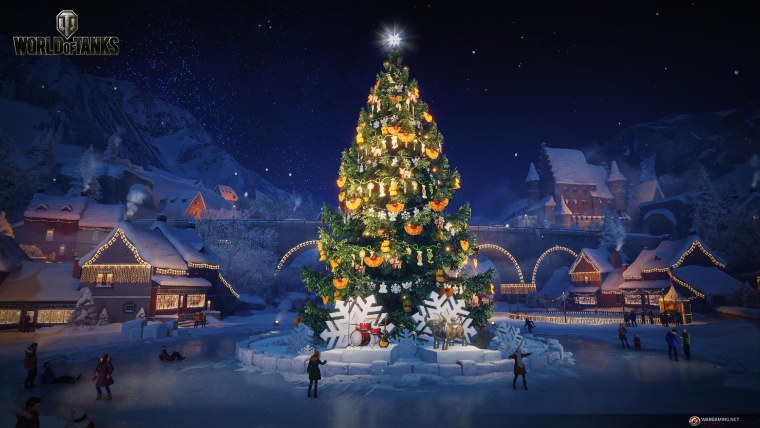 Новогодний ангар для World of Tanks