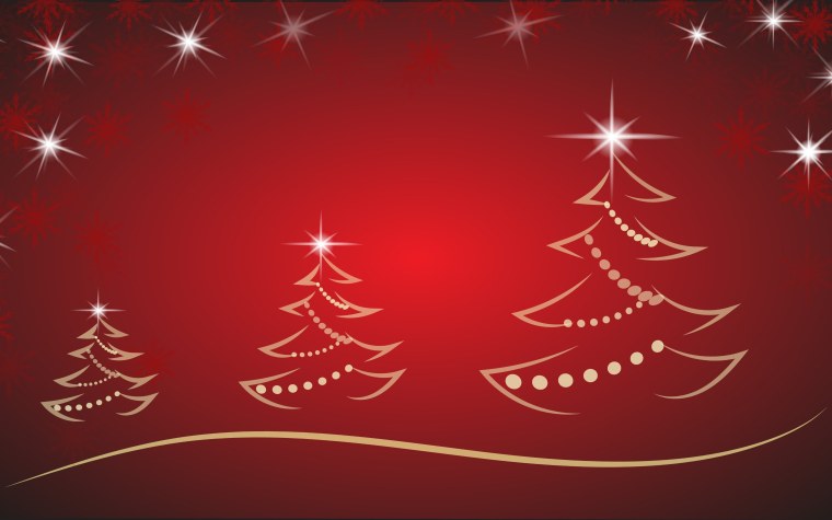 Новогодняя елка на Красном фоне