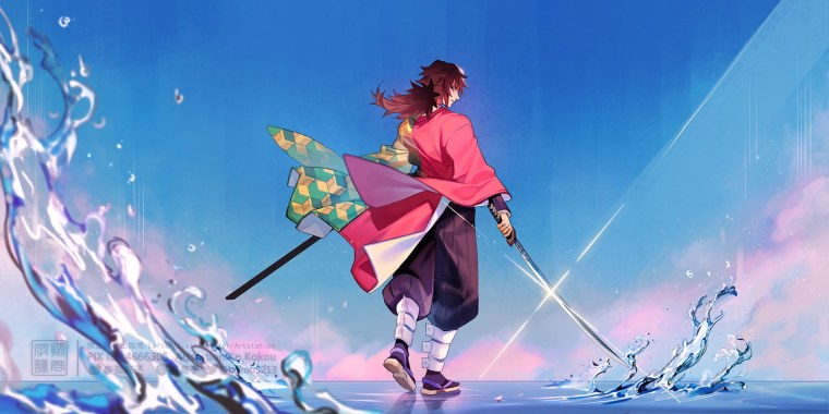 Клинок рассекающий демонов Гию Томиока обои