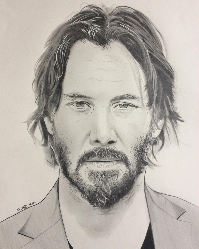 Киану Ривз рисунок