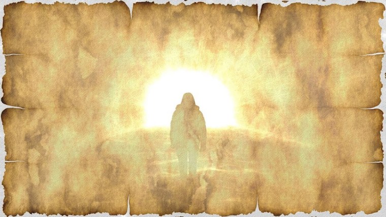 Фон для презентации с ангелами на пергаменте