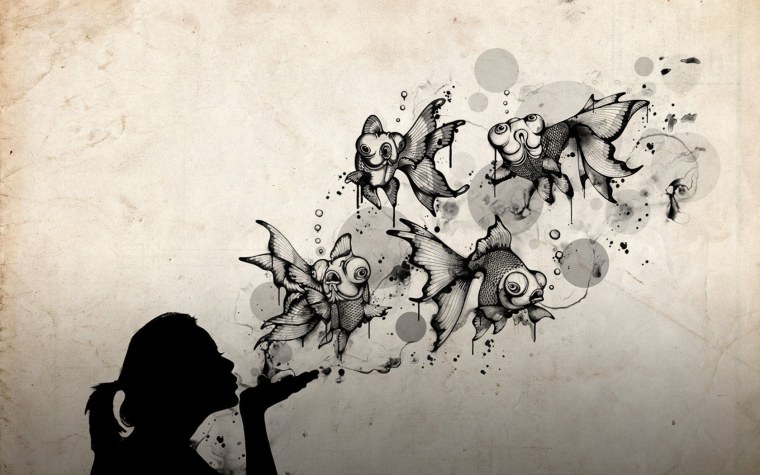 Черно-белый цветок