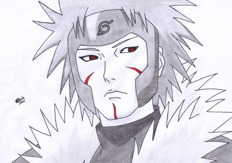 Тобирама Сенджу черно белое