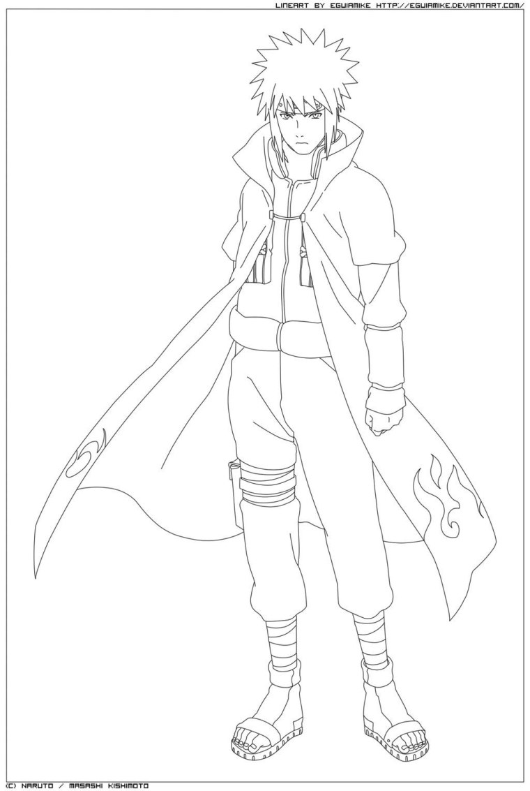 Раскраски Наруто Хокаге