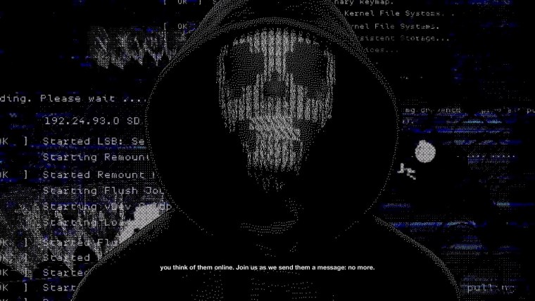 Хакер в маске Анонимуса