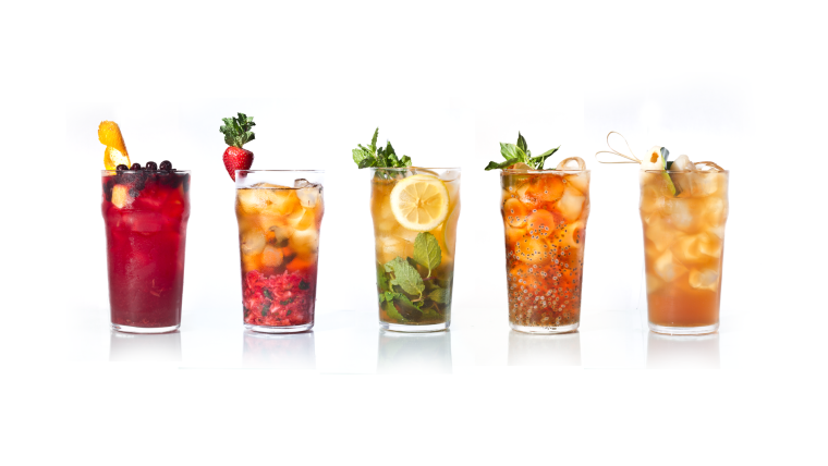 Лимонад в стакане