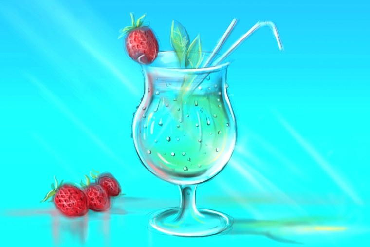 Коктейль с фруктами арт