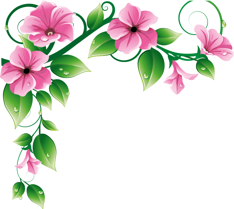 Цветочная рамка уголок