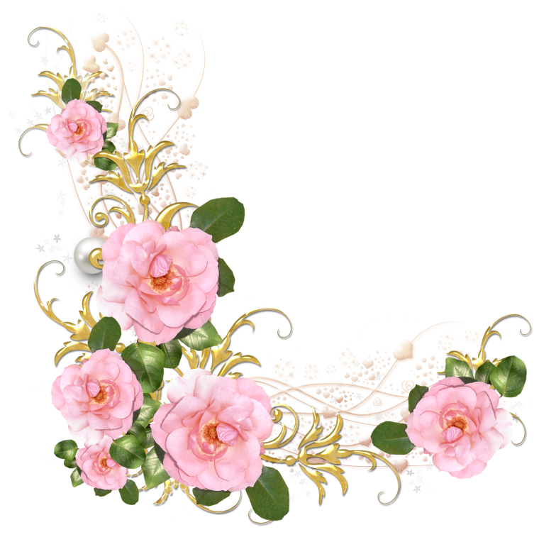 Цветы угловая рамка