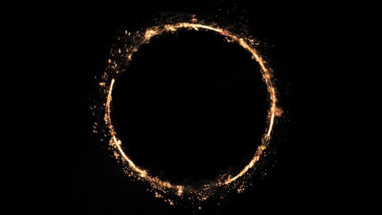 Круг на черном фоне