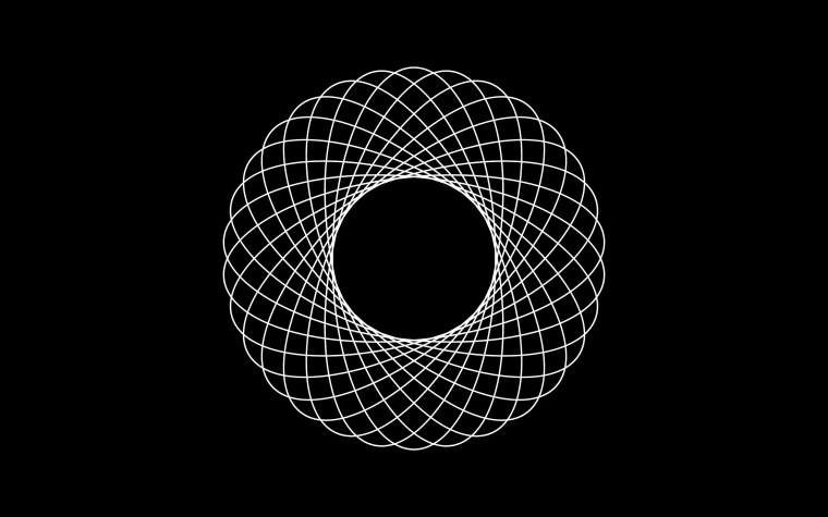 Геометрические фигуры на черном фоне