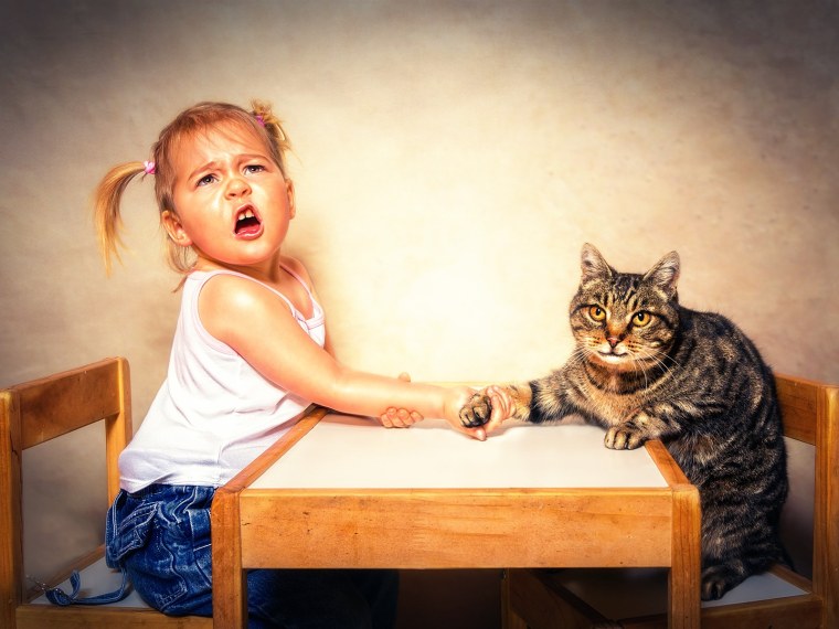 Девочка с котом