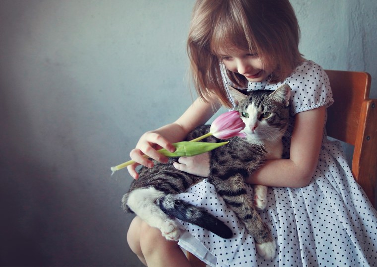 Девочка с котом