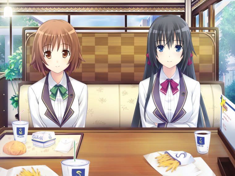 Аниме девочки в кафе