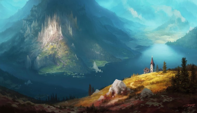 Фантастический горный пейзаж