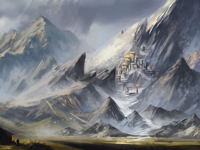 Фантастический горный пейзаж