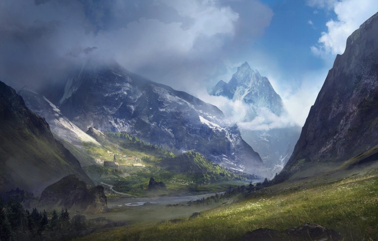 Альпы горы арт