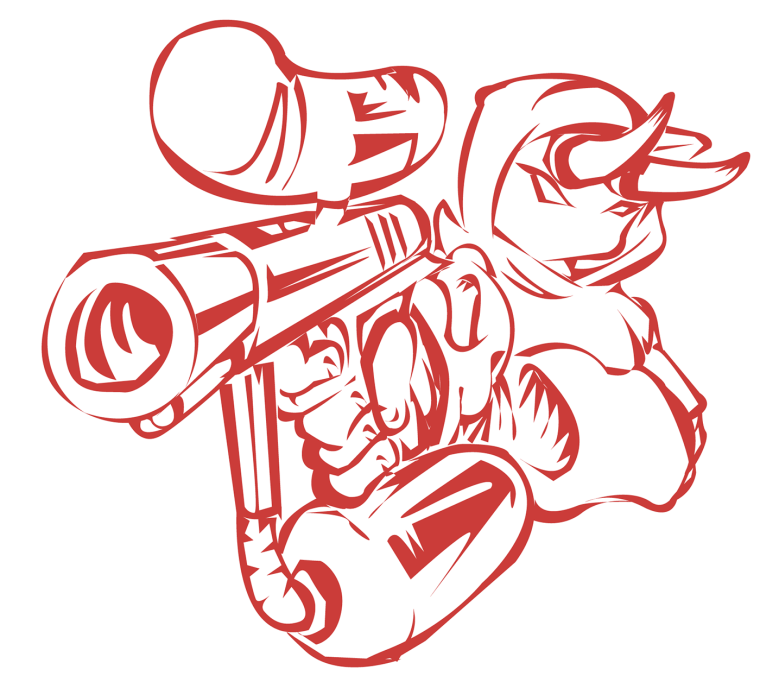 Пейнтбол на белом фоне